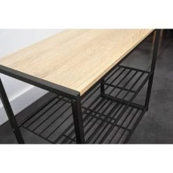 3 Tier Shoe Rack Black Metal with Natural Wood - Brightroom™ -Brightroom Decor Store GUEST 013d69be 4814 4e67 a4fd 7c871da78098