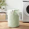 Scrunchable Round Laundry Hamper Green Stitch Grid - Brightroom™ 1 Scrunchable Round Laundry Hamper Green Stitch Grid - Brightroom™ -Brightroom Decor Store GUEST 07f14b1b 5e23 459e b82d 742d90a4165f