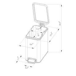 10L Stainless Slim Step Trash Can - Brightroom™ -Brightroom Decor Store GUEST 10927746 ac0a 4425 b0b7 84003a4c5262