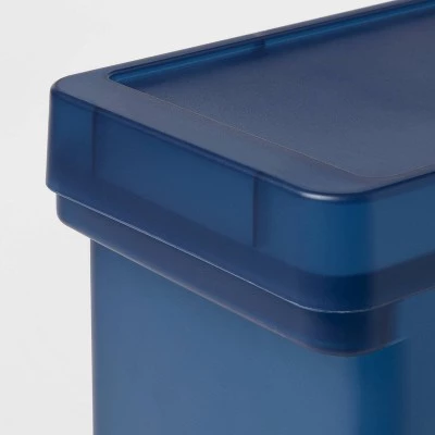 13"x6"x10" Plastic Hanging File Crate with Lid Shadow Blue - Brightroom™ 4 13"x6"x10" Plastic Hanging File Crate with Lid Shadow Blue - Brightroom™ - Image 2