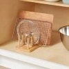 Wood 4 Slot Cutting Board Pan Lid Organizer Yellow - Brightroom™ -Brightroom Decor Store GUEST 20780955 c019 40e8 b79b 2ddfb2406400