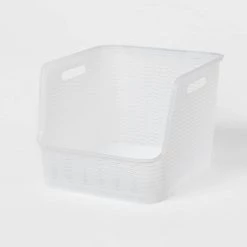 Wave Open Front Bin - Brightroom™ White -Brightroom Decor Store GUEST 37a16efe 9129 429b 9348 b7894b076100
