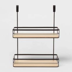 Over the Cabinet Tiered Shelves with Wood - Brightroom™ Brushed Nickel -Brightroom Decor Store GUEST 3d8b1093 ba4e 4693 b10d 6c7afcc98310