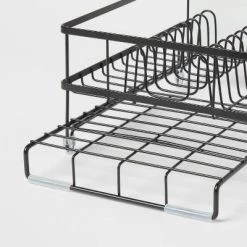 Space Saver Steel Dish Rack with Utensil Tray Black - Brightroom™ -Brightroom Decor Store GUEST 3dcaadb5 1755 4837 84be 21582d23f31b