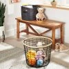 Round Black Wire with Natural Wood Handles Floor Basket - Brightroom™ -Brightroom Decor Store GUEST 43553b6a c0bc 4139 8d81 77957cc0aa30