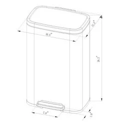 45L Rectangular Step Trash Can - Brightroom™ Gold -Brightroom Decor Store GUEST 4a2ac669 6c4c 4843 a3d3 992611e508bc