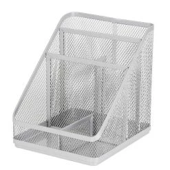 Mesh Medium Desktop Organizer Silver - Brightroom™