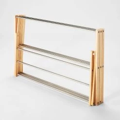 Rubber Wood and Stainless Steel Drying Rack - Brightroom™ -Brightroom Decor Store GUEST 516b65db 3cf6 4d8a 8637 de34d16b1483