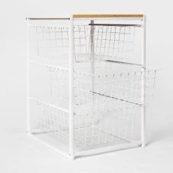 3 Drawer Organizer - Brightroom™ Black Metal With Natural Wood -Brightroom Decor Store GUEST 51fbd5a6 80f4 40e2 a023 e4a9faaba077