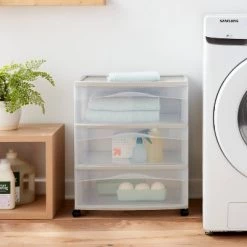 3 Drawer Wide Cart Tower Gray - Brightroom™