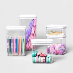 5pc Airtight Canister Set White - Brightroom™ -Brightroom Decor Store GUEST 75a906c5 1fe8 4010 80cc f98d2478457d