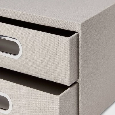 Canvas Desk Drawer Organizer - Brightroom™ Gray 4 Canvas Desk Drawer Organizer - Brightroom™ Gray - Image 2
