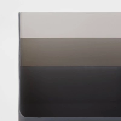 Medium Plastic Desktop Organizer Dark Gray - Brightroom™ 4 Medium Plastic Desktop Organizer Dark Gray - Brightroom™ - Image 2