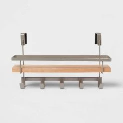 Shelf Rack with 5 Hooks - Brightroom™ Brushed Nickel 9 Shelf Rack with 5 Hooks - Brightroom™ Brushed Nickel -Brightroom Decor Store GUEST 853bdf41 ebc4 4517 bfd7 fb3b0039943d