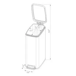 45L Slim Step Trash Can - Brightroom™ -Brightroom Decor Store GUEST 869a5ad1 0687 49c5 986b a36d11f424d8