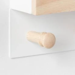 Mixed Material Mail Holder Matte White Hooks on Light Wood - Brightroom™ -Brightroom Decor Store GUEST 9409c609 1aba 43f9 af58 cd31447ed981