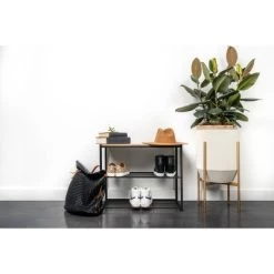 3 Tier Shoe Rack Black Metal with Natural Wood - Brightroom™ -Brightroom Decor Store GUEST 98afcc63 2d71 499c 8617 9ae2ecd81e5d