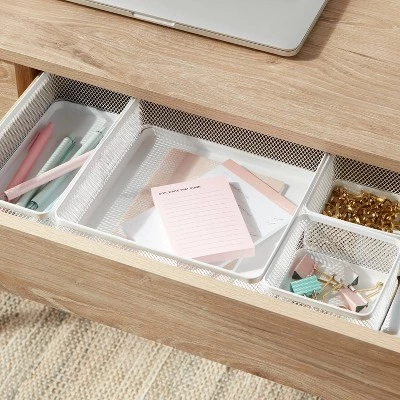Mesh Desk Organizer White - Brightroom™ 3 Mesh Desk Organizer White - Brightroom™
