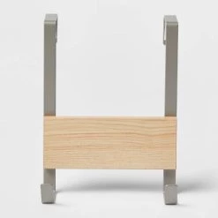 Small over the Door Hook with Wood 2 Hooks - Brightroom™ Brushed Nickel -Brightroom Decor Store GUEST ac84720b fcd3 484d b57e bdee1936f7e7