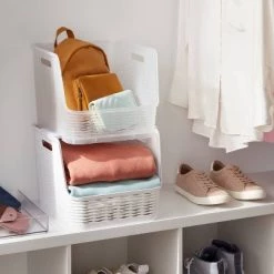 Wave Open Front Bin - Brightroom™ White