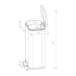 45L Rectangular Step Trash Can - Brightroom™ Gold -Brightroom Decor Store GUEST bc44a777 3ad8 456c b42b 05cf0b17d67c