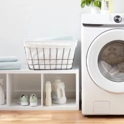 Metal Wire Laundry Basket with Fabric Liner - Brightroom™