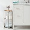 Small Space Storage Cabinet Brushed Nickel Metal - Brightroom™ -Brightroom Decor Store GUEST cd373df9 28a2 4173 9b5a 1f4c70cfdce3
