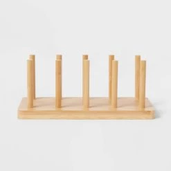 Wood 4 Slot Cutting Board Pan Lid Organizer Yellow - Brightroom™ -Brightroom Decor Store GUEST cdd00942 2193 44e6 9d02 33e4146fa39d