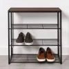 4 Tier Shoe Rack Black Metal with Walnut Wood - Brightroom™ 1 4 Tier Shoe Rack Black Metal with Walnut Wood - Brightroom™ -Brightroom Decor Store GUEST cf06b7f4 5689 4304 b846 3f24676f2c19