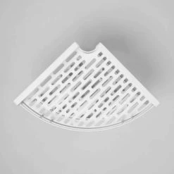 Punched Metal 2-Tier Corner Shelf White - Brightroom™ -Brightroom Decor Store GUEST cf130def 7275 4fc0 83de d735797e5416