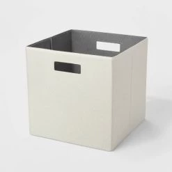 13" x 13" Fabric Bin - Brightroom™ Taupe -Brightroom Decor Store GUEST d76c859a 796e 4cdf 85ad be6a50bbd5a2