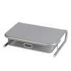 Mesh Monitor Stand with Drawer Silver - Brightroom™