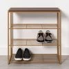 4 Tier Shoe Rack Brass with Walnut Wood - Brightroom™ 1 4 Tier Shoe Rack Brass with Walnut Wood - Brightroom™ -Brightroom Decor Store GUEST e31dce3a bdeb 4fd6 b72c 1d264900f33c