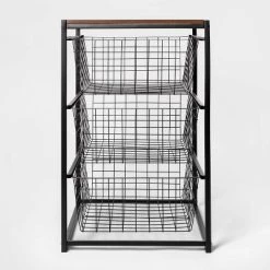 3 Drawer Organizer - Brightroom™ Black Metal With Natural Wood -Brightroom Decor Store GUEST e8dff1a7 14bd 48ad 81e5 30d199752a64