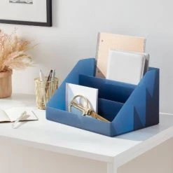 Large Desktop Organizer Shadow Blue - Brightroom™